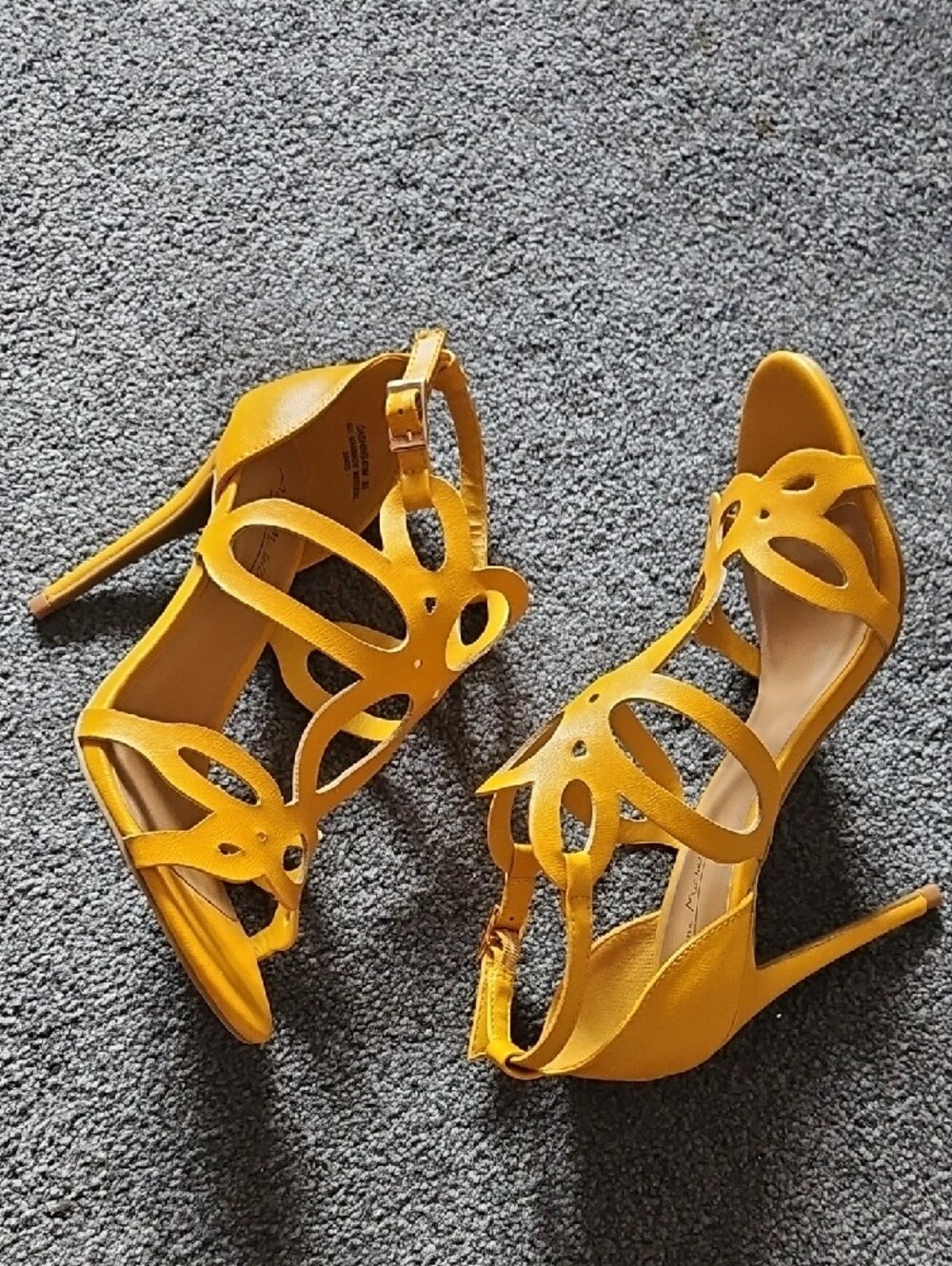 Women’s Strappy Yellow High Heel Sandals